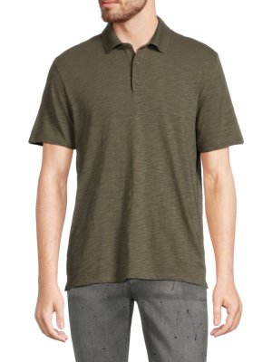 Классическая хлопковая рубашка-поло , цвет Olive Field Vince