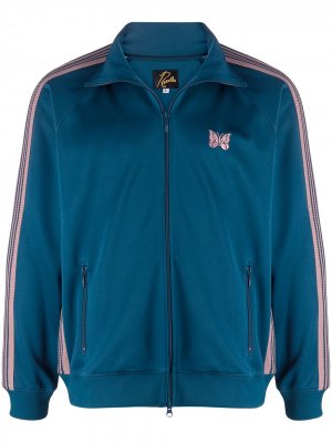Спортивная куртка с вышитым логотипом Needles. Цвет: синий