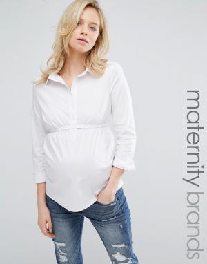 Рубашка для беременных Mamalicious Ebba Maternity Mama.licious. Цвет: белый