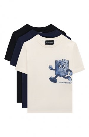 Комплект из трех футболок Emporio Armani. Цвет: разноцветный