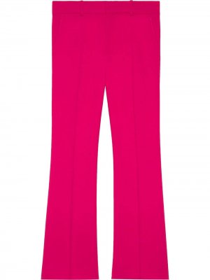 Укороченные расклешенные брюки Gucci. Цвет: розовый