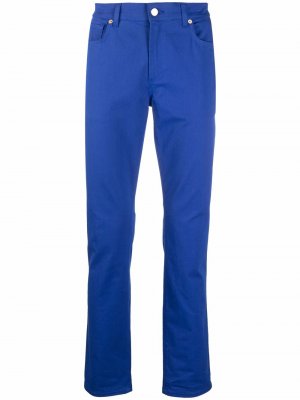 Прямые джинсы с логотипом Moschino. Цвет: синий