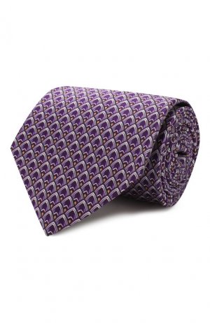 Комплект из галстука и платка Lanvin. Цвет: фиолетовый