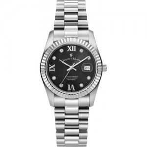 Наручные часы женские JWL01308, серебряный, черный Jacques du Manoir. Цвет: черный/серебристый
