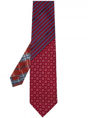Шелковый галстук с вышивкой ETRO. Цвет: красный