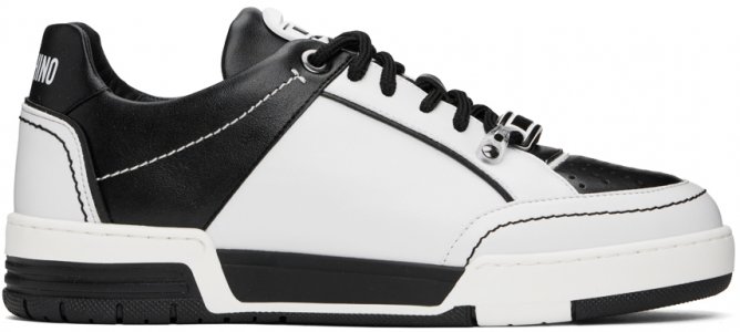 Черно-белые кроссовки для стритбола , цвет Nero/Bianco Moschino