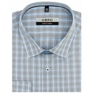 Рубашка , размер 164-172/43, серый GREG. Цвет: серый