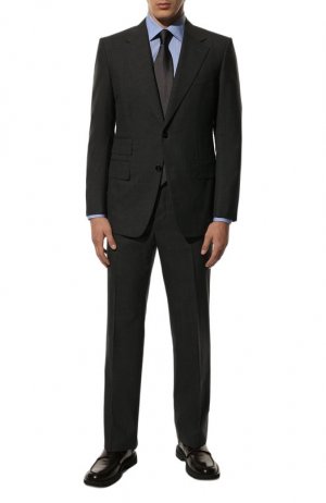 Шерстяной костюм Tom Ford. Цвет: серый