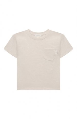 Хлопковая футболка babybu. Цвет: кремовый