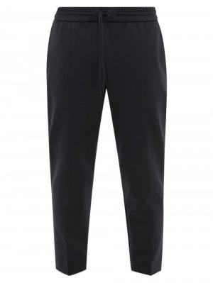 Укороченные спортивные брюки узкого кроя из джерси , черный Moncler