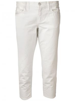 Укороченные джинсы JP Crippen. Цвет: белый