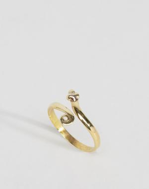 Кольцо-змея Rock N Rose Marcella 'N'. Цвет: золотой