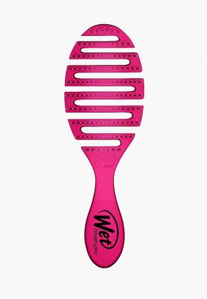 Расческа Wet Brush FLEX DRY PINK, для быстрой сушки волос. Цвет: розовый