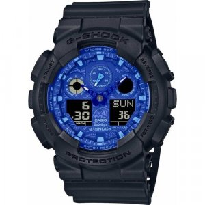 Наручные часы G-Shock, черный, синий CASIO. Цвет: черный/синий