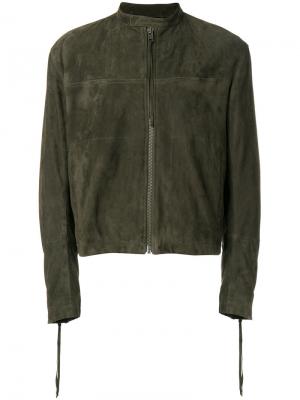 Куртка на молнии с воротником-стойкой Haider Ackermann. Цвет: зеленый