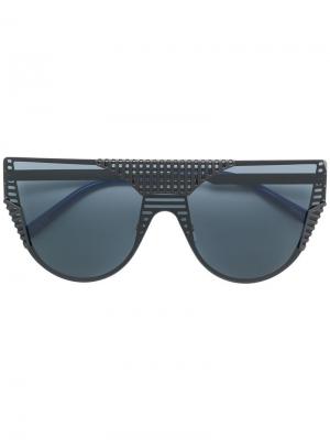 Затемненные солнцезащитные очки-авиаторы Oxydo. Цвет: черный