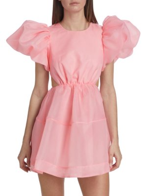 Мини-платье Simplicity с пышными рукавами , цвет Ballet Pink Aje