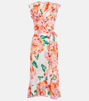 Платье миди Aude с цветочным принтом POUPETTE ST BARTH, разноцветный Barth