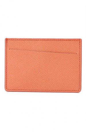 Кожаный футляр для кредитных карт Maison Margiela. Цвет: оранжевый