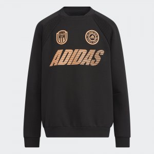 Свитшот adidas, черный/оранжево-коричневый Adidas
