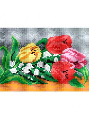 Мозаичные картины. Тюльпаны и ландыши (207-ST-PS) Белоснежка. Цвет: белый