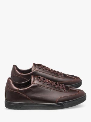 Кожаные кроссовки на шнуровке Deane CLAE, моржовый коричневый/черный Clae
