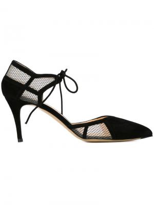 Туфли с сетчатыми вставками Bionda Castana. Цвет: чёрный