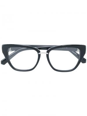 Декорированные солнцезащитные очки в оправе кошачий глаз Swarovski Eyewear. Цвет: черный
