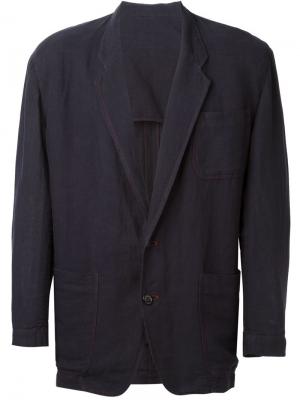 Пиджак свободного кроя Kenzo Vintage. Цвет: синий