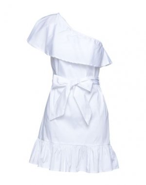 Короткое платье J-CUBE. Цвет: белый