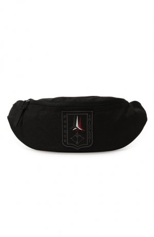 Текстильная поясная сумка Aeronautica Militare. Цвет: чёрный