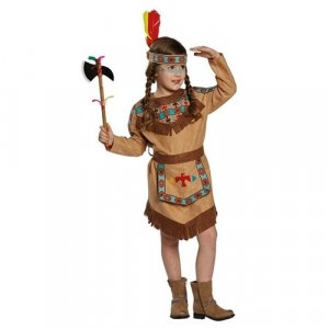 Детский костюм Индианка (8932) 140 см RUBIE'S. Цвет: коричневый/коричневый-зеленый