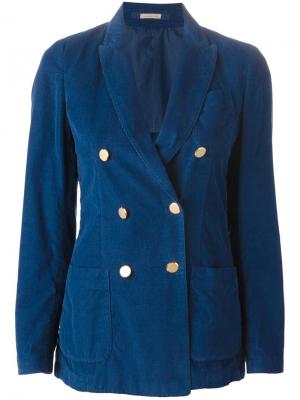Двубортный пиджак Massimo Alba. Цвет: синий