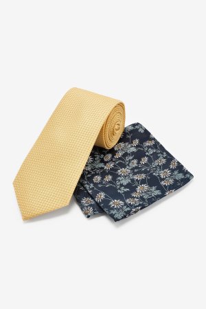 Шелковый галстук и нагрудный платок , синий Next