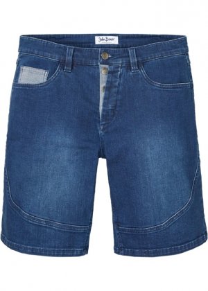 Длинные джинсовые шорты стрейч стандартного кроя , синий John Baner Jeanswear