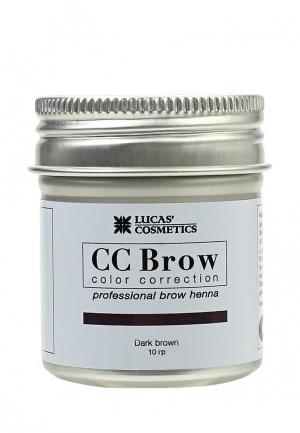 Хна для бровей CC Brow в баночке (темно-коричневый), 10 гр. Цвет: коричневый