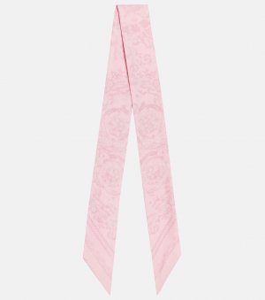 Шелковый шарф в стиле барокко , розовый Versace