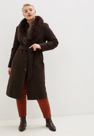 Пальто Giulia Rosetti. Цвет: коричневый