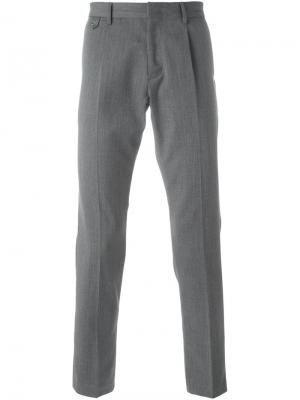 Классические брюки Paolo Pecora. Цвет: серый