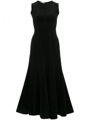 Платье длины миди с расклешенной юбкой N Duo. Цвет: чёрный