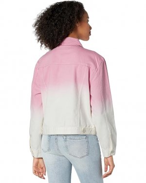 Куртка Pink Dip-Dyed White Twill Drop Shoulder Trucker Jacket, цвет Rose Water Blank NYC