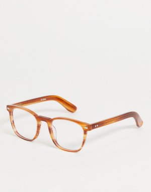 Женские очки в квадратной черепаховой оправе с защитой от ультрафиолета Cut Twenty Four-Коричневый цвет Spitfire