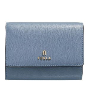 Кошелек furla camelia m compact wallet flap celestial+artemisia . , синий