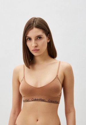 Бюстгальтер Calvin Klein Underwear LGHT LINED TRIANGLE. Цвет: коричневый
