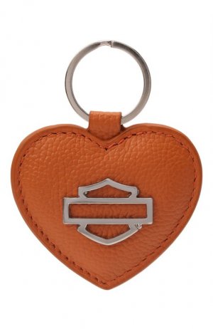 Кожаный брелок для ключей Harley-Davidson. Цвет: оранжевый