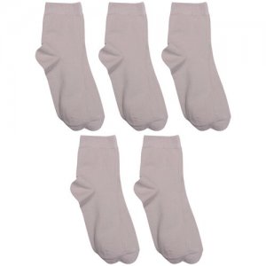 Комплект из 5 пар детских носков (Орудьевский трикотаж) молочные, размер 18 RuSocks. Цвет: белый/бежевый