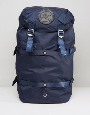 Рюкзак с кожаной отделкой Conn 210D Stighlorgan. Цвет: темно-синий