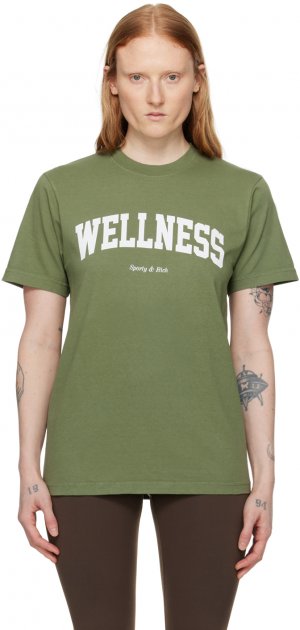 Зеленая футболка «Wellness» Ivy Sporty & Rich