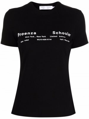 Футболка с логотипом Proenza Schouler White Label. Цвет: черный