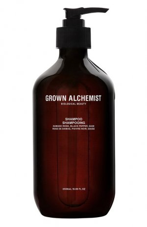 Шампунь для волос «Дамасская роза, черный перец и шалфей» (500ml) Grown Alchemist. Цвет: бесцветный